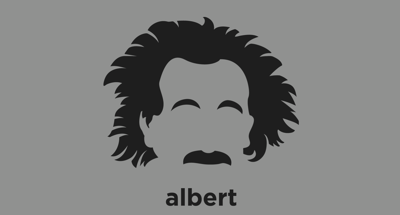 Albert Einstein: reolutionary theoretical physicist who developed the theory of relativity, one of the two pillars of modern physics (alongside quantum mechanics)