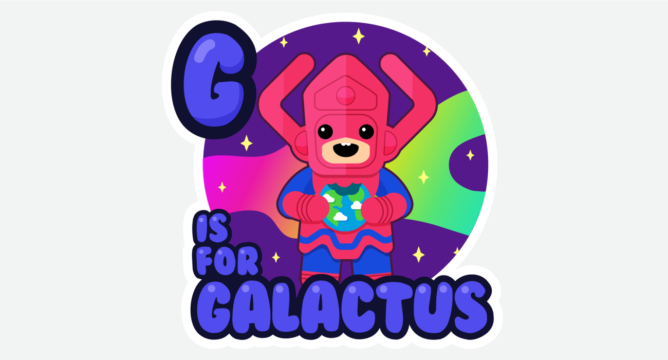 An adorable lil' Galactus fresh from a nap and hungry in his tummy for a world or two to gobble up