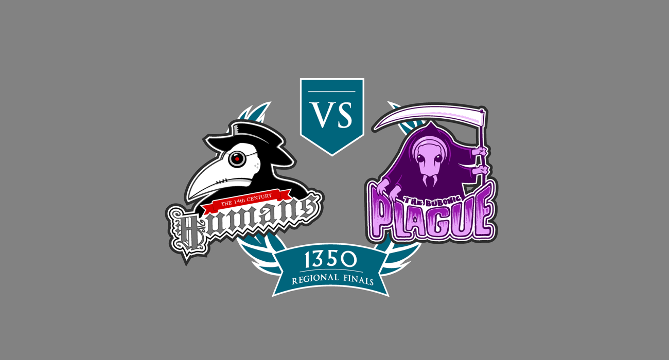 A Plague Doctor vs a Grim Reaper styled flea to symbolize the titanic struggle between the 14th century humans and the bubonic plague