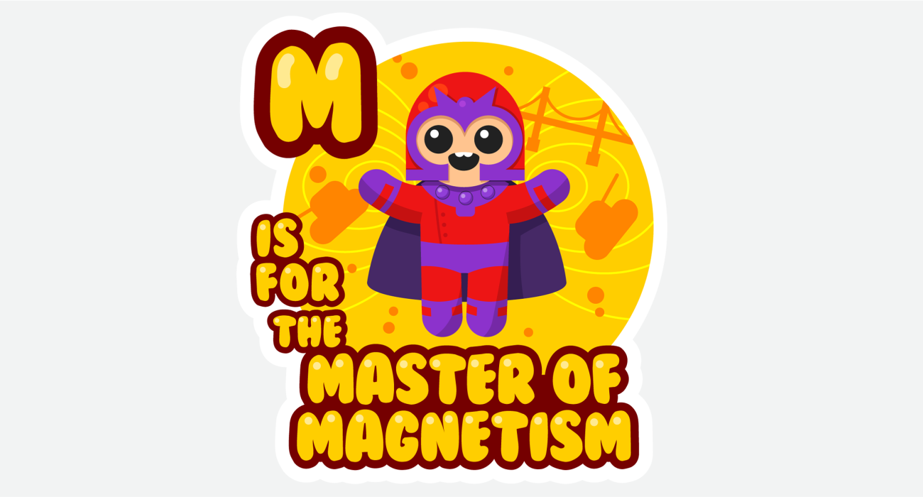 Magneto, the cutest lil' master of magnetism playing catch with some of his favorite toys!