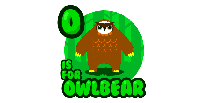 Graphic for o-is-for-owlbear