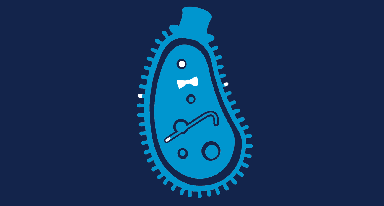 A fancy pants paramecium, dressed to the nines and ready for a night out on the town