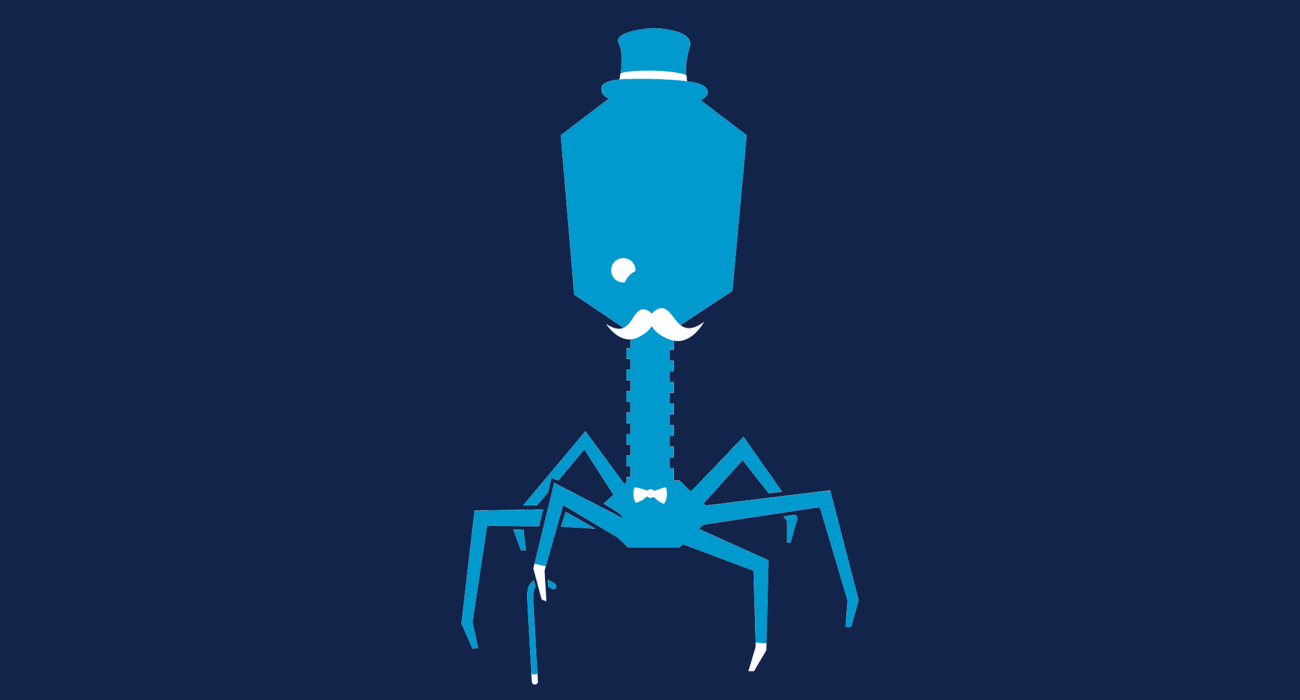 A fancy pants phage, dressed to the nines and ready for a night out on the town