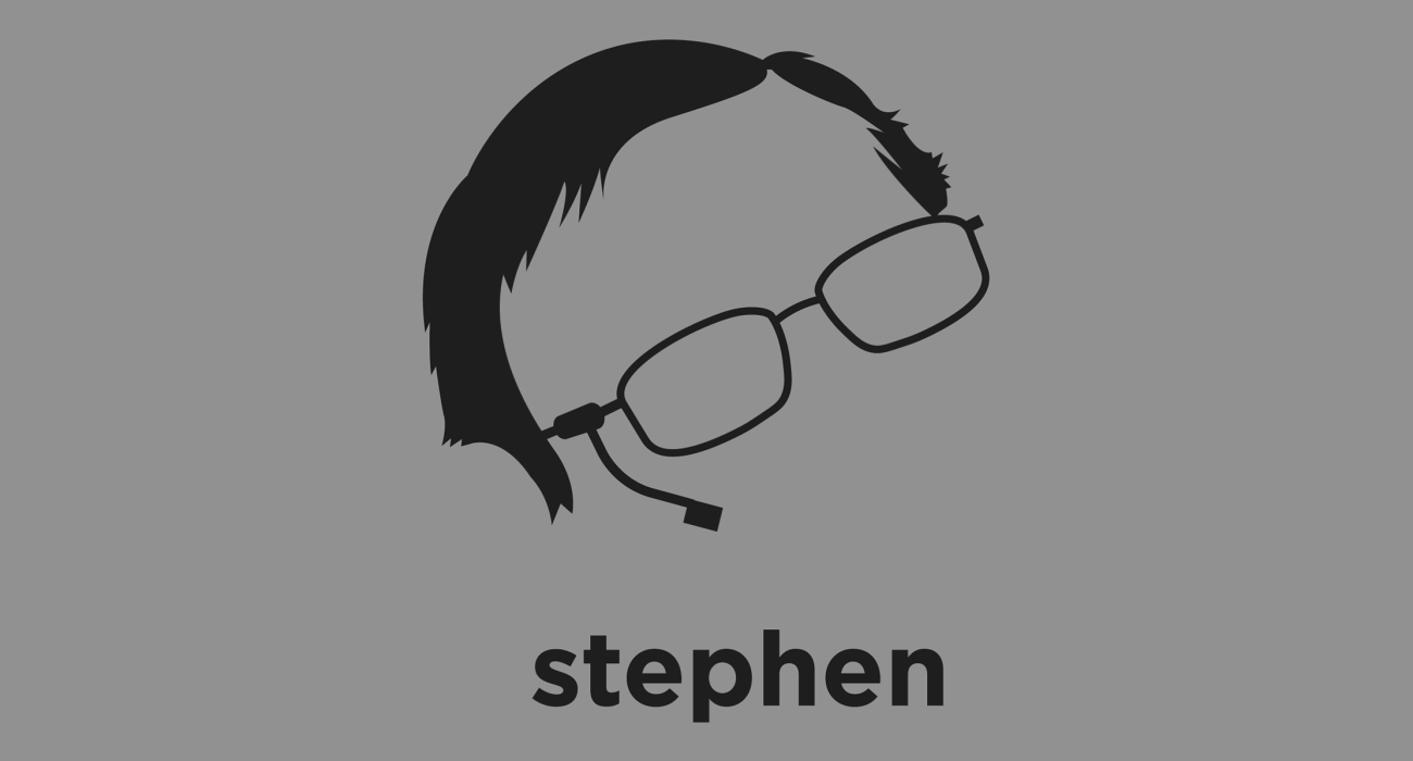 Stephen Hawking t-shirt from Hirsute History